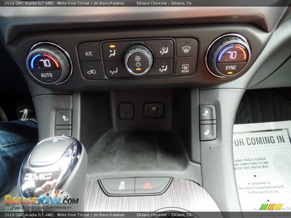 2019 GMC Acadia SLT AWD White Frost Tricoat / Jet Black/Kalahari Photo #27