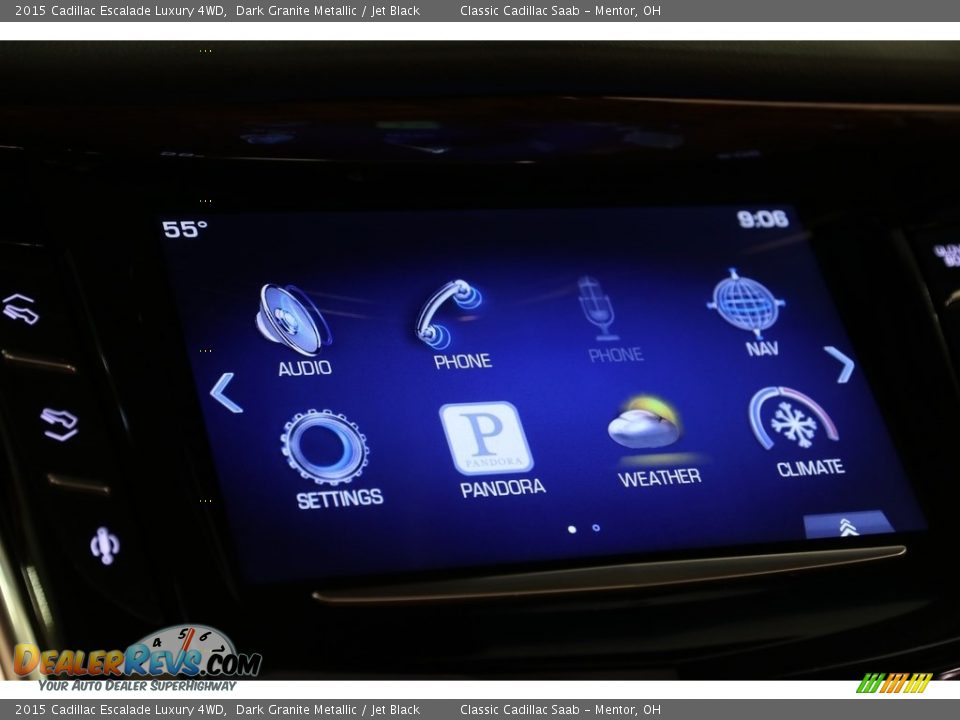 2015 Cadillac Escalade Luxury 4WD Dark Granite Metallic / Jet Black Photo #10