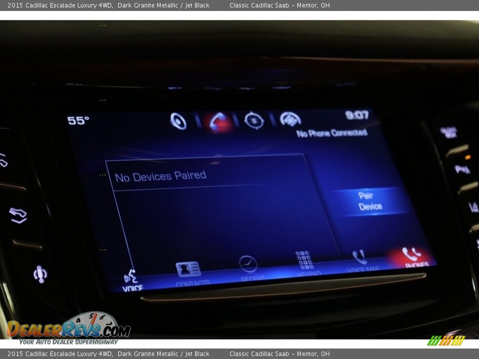 2015 Cadillac Escalade Luxury 4WD Dark Granite Metallic / Jet Black Photo #12