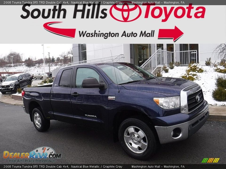 2008 Toyota Tundra SR5 TRD Double Cab 4x4 Nautical Blue Metallic / Graphite Gray Photo #1