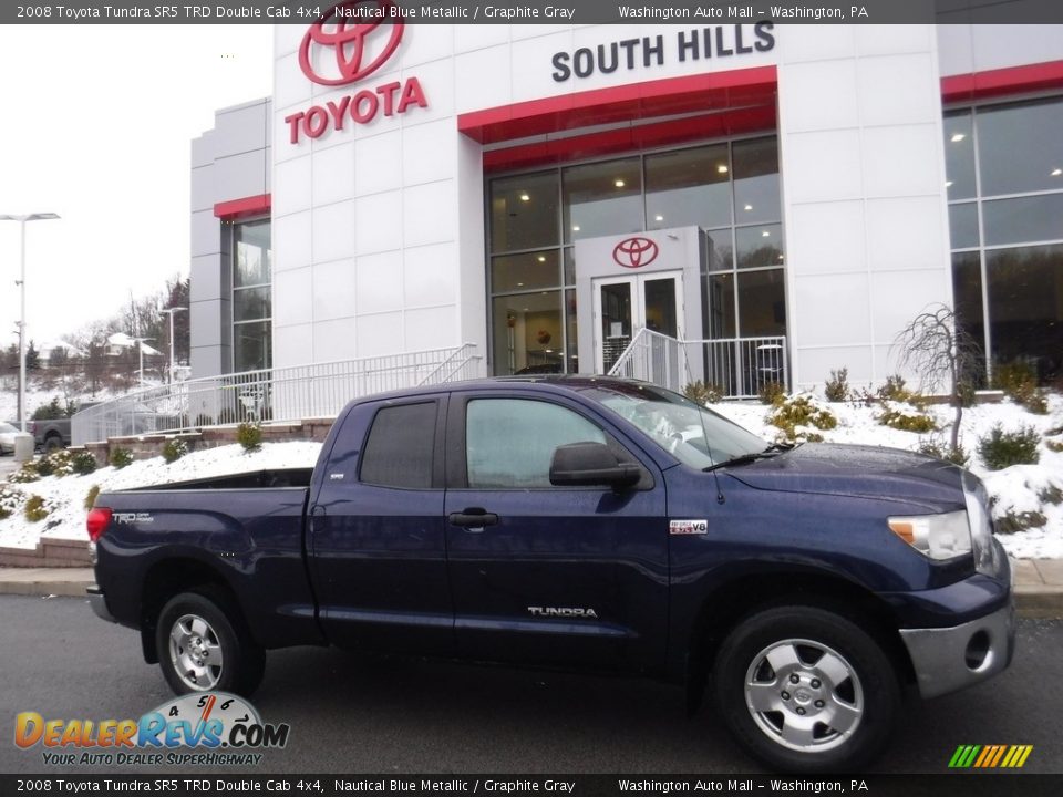 2008 Toyota Tundra SR5 TRD Double Cab 4x4 Nautical Blue Metallic / Graphite Gray Photo #2