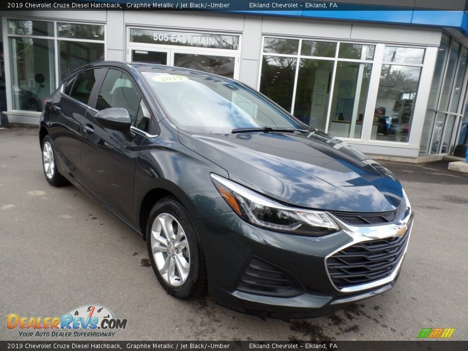 2019 Chevrolet Cruze Diesel Hatchback Graphite Metallic / Jet Black/­Umber Photo #3