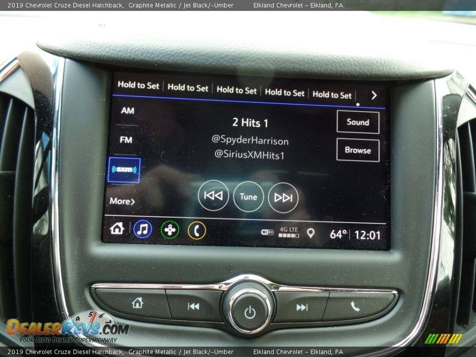 2019 Chevrolet Cruze Diesel Hatchback Graphite Metallic / Jet Black/­Umber Photo #28