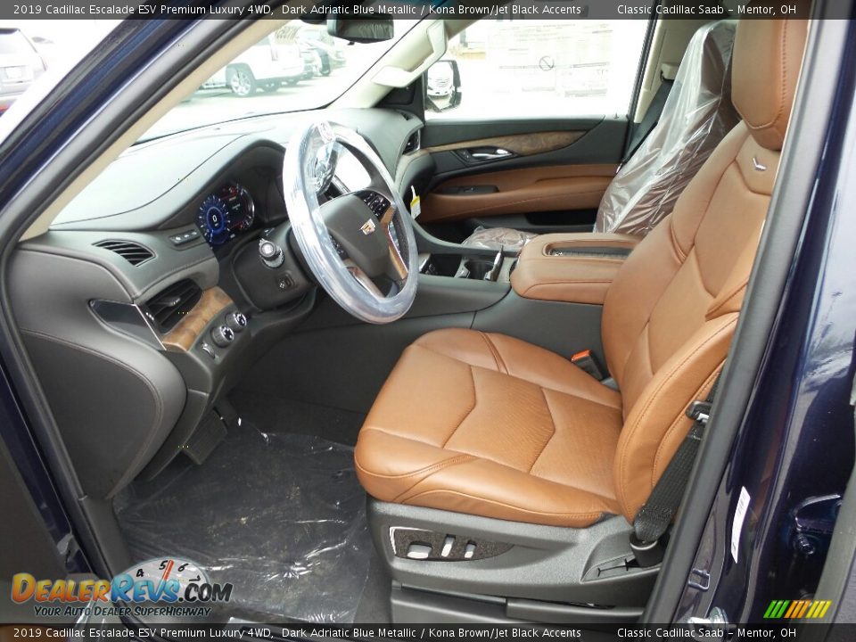 Kona Brown/Jet Black Accents Interior - 2019 Cadillac Escalade ESV Premium Luxury 4WD Photo #3