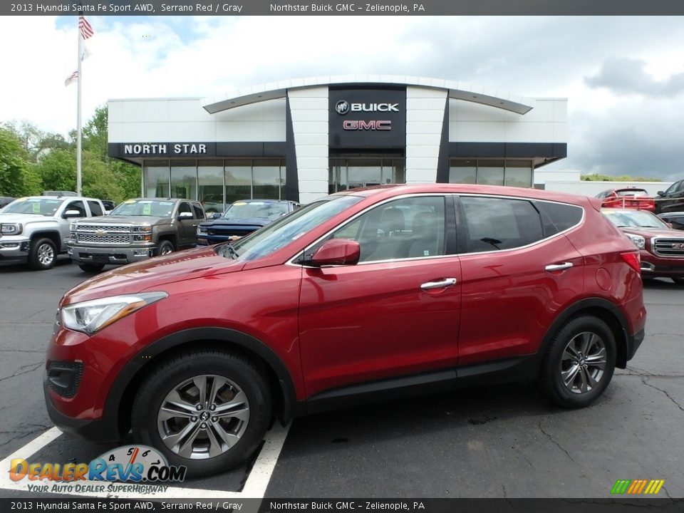 2013 Hyundai Santa Fe Sport AWD Serrano Red / Gray Photo #1