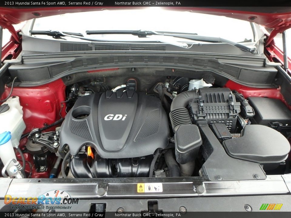 2013 Hyundai Santa Fe Sport AWD Serrano Red / Gray Photo #2