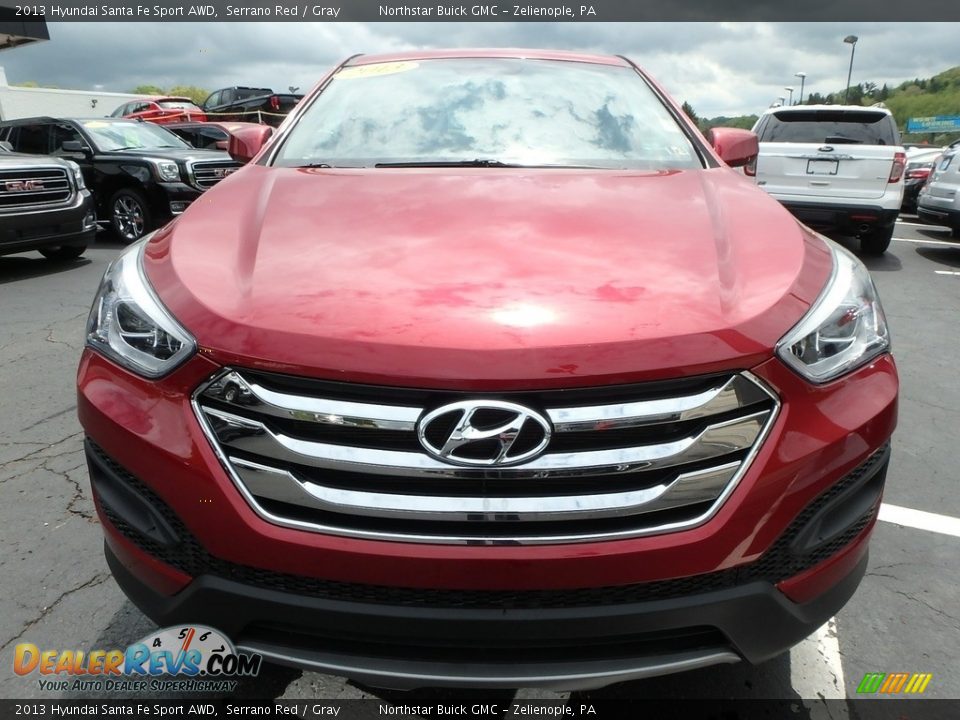 2013 Hyundai Santa Fe Sport AWD Serrano Red / Gray Photo #3