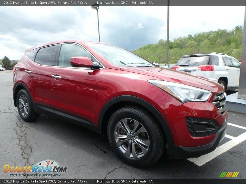 2013 Hyundai Santa Fe Sport AWD Serrano Red / Gray Photo #4