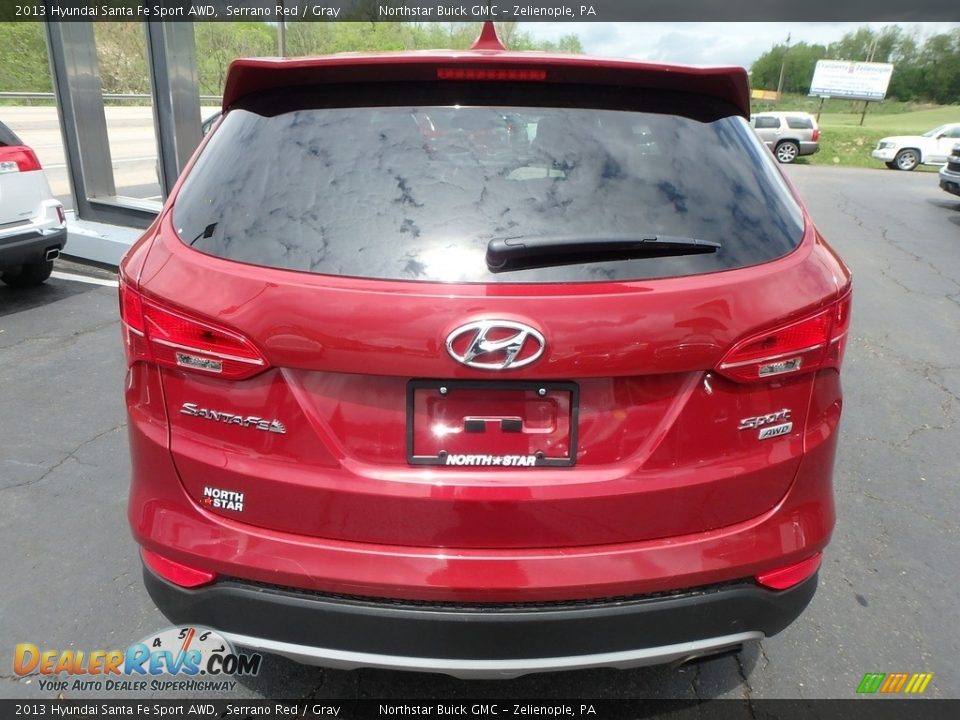 2013 Hyundai Santa Fe Sport AWD Serrano Red / Gray Photo #11