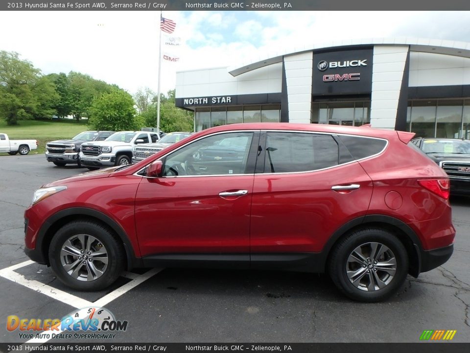 2013 Hyundai Santa Fe Sport AWD Serrano Red / Gray Photo #13