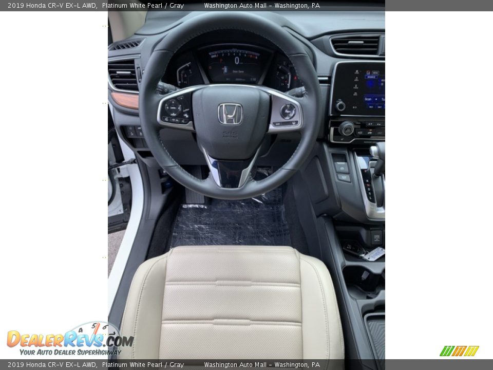 2019 Honda CR-V EX-L AWD Platinum White Pearl / Gray Photo #11