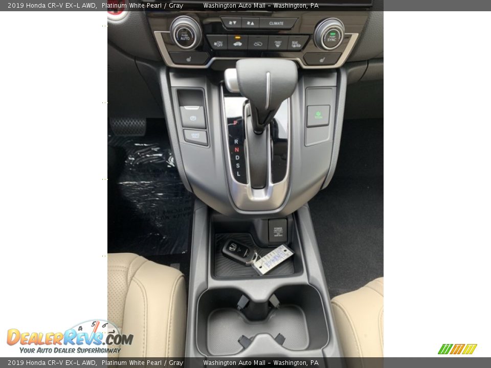 2019 Honda CR-V EX-L AWD Platinum White Pearl / Gray Photo #35