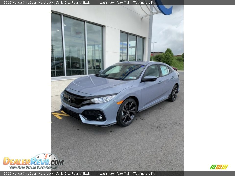 2019 Honda Civic Sport Hatchback Sonic Gray Pearl / Black Photo #2