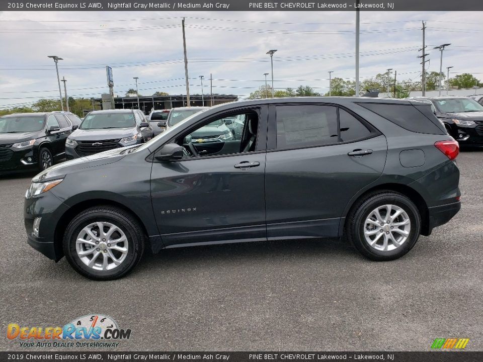 2019 Chevrolet Equinox LS AWD Nightfall Gray Metallic / Medium Ash Gray Photo #3
