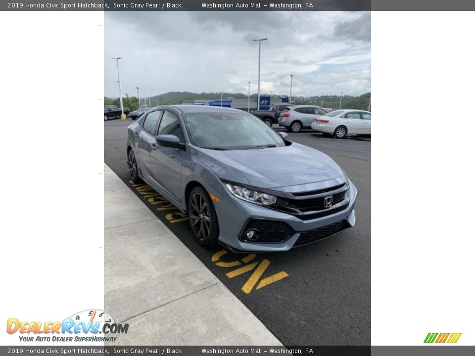 2019 Honda Civic Sport Hatchback Sonic Gray Pearl / Black Photo #4