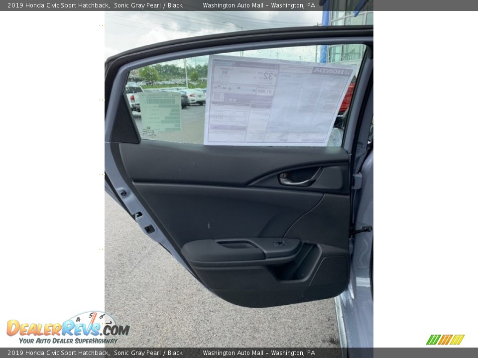 2019 Honda Civic Sport Hatchback Sonic Gray Pearl / Black Photo #16