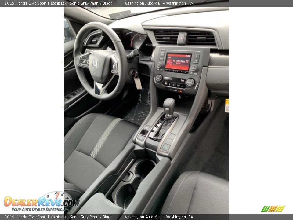2019 Honda Civic Sport Hatchback Sonic Gray Pearl / Black Photo #28