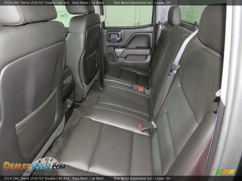 2014 GMC Sierra 1500 SLT Double Cab 4x4 Onyx Black / Jet Black Photo #34