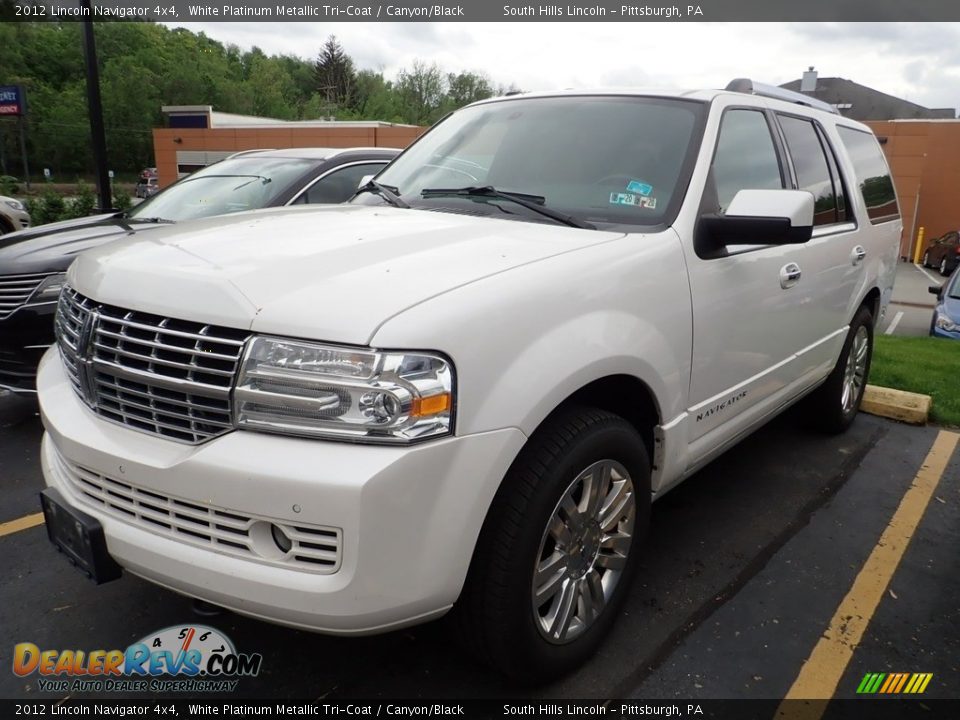 2012 Lincoln Navigator 4x4 White Platinum Metallic Tri-Coat / Canyon/Black Photo #1