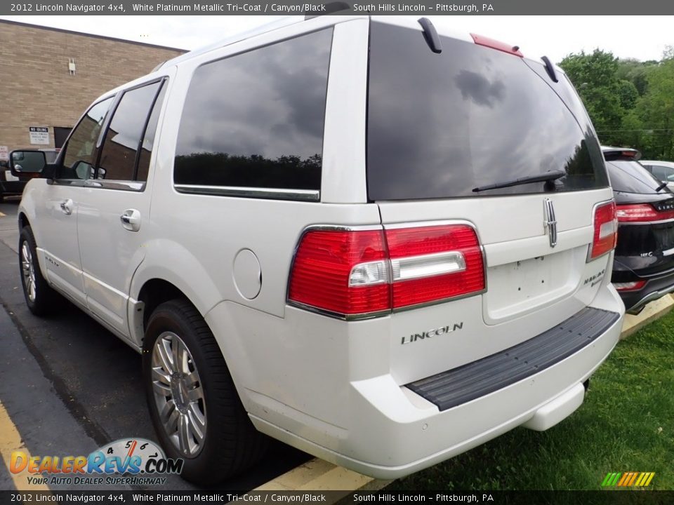 2012 Lincoln Navigator 4x4 White Platinum Metallic Tri-Coat / Canyon/Black Photo #2