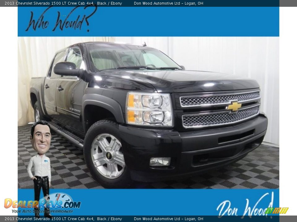 2013 Chevrolet Silverado 1500 LT Crew Cab 4x4 Black / Ebony Photo #1