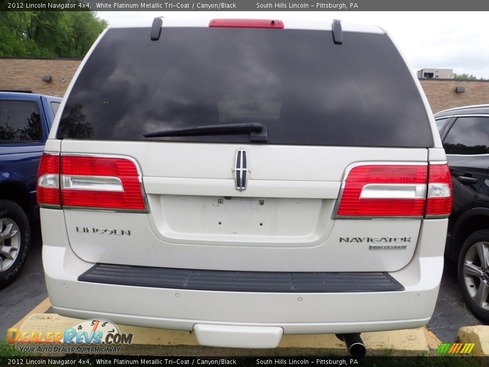 2012 Lincoln Navigator 4x4 White Platinum Metallic Tri-Coat / Canyon/Black Photo #3