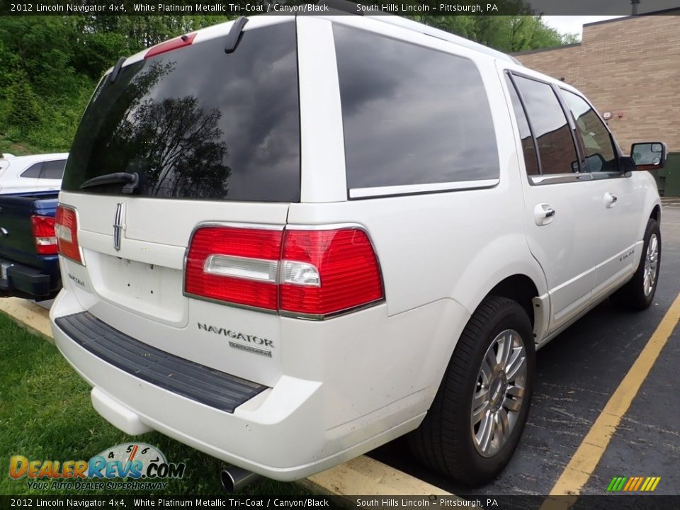 2012 Lincoln Navigator 4x4 White Platinum Metallic Tri-Coat / Canyon/Black Photo #4