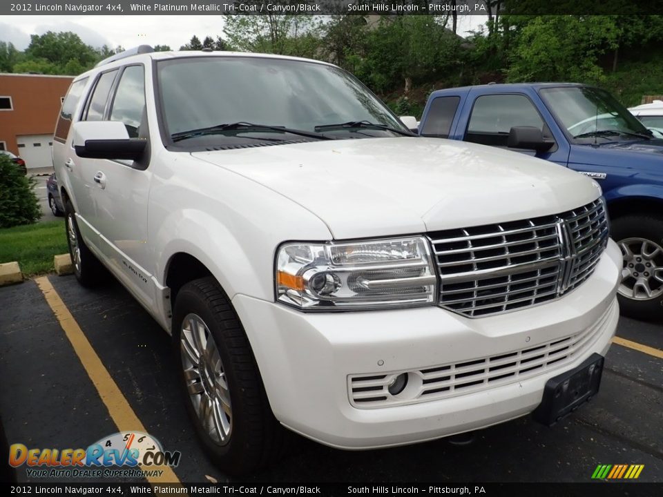 2012 Lincoln Navigator 4x4 White Platinum Metallic Tri-Coat / Canyon/Black Photo #5