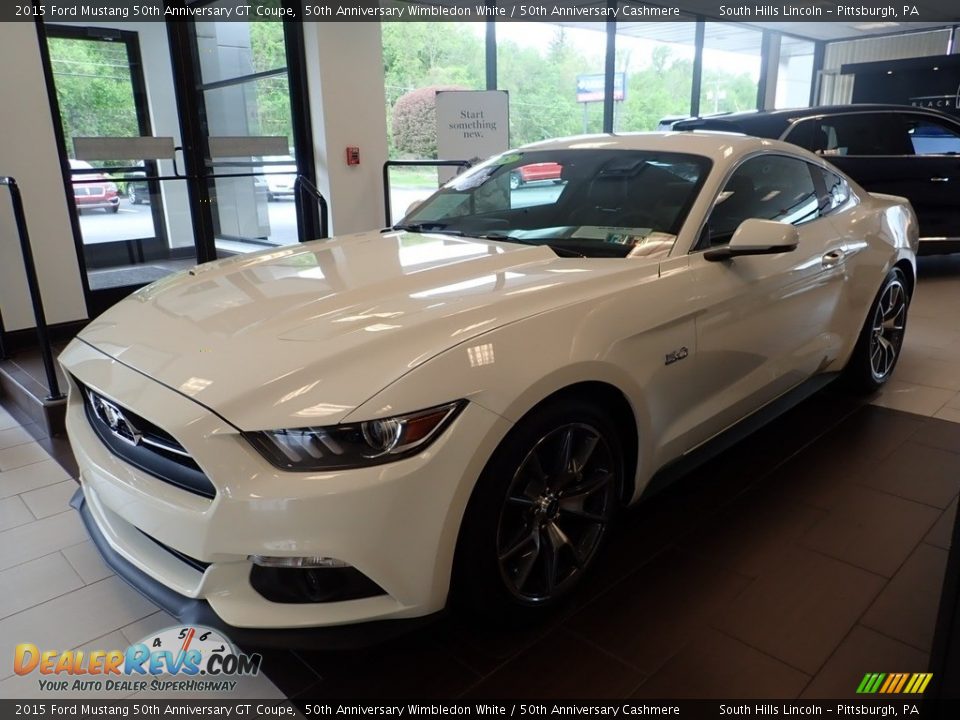 2015 Ford Mustang 50th Anniversary GT Coupe 50th Anniversary Wimbledon White / 50th Anniversary Cashmere Photo #1