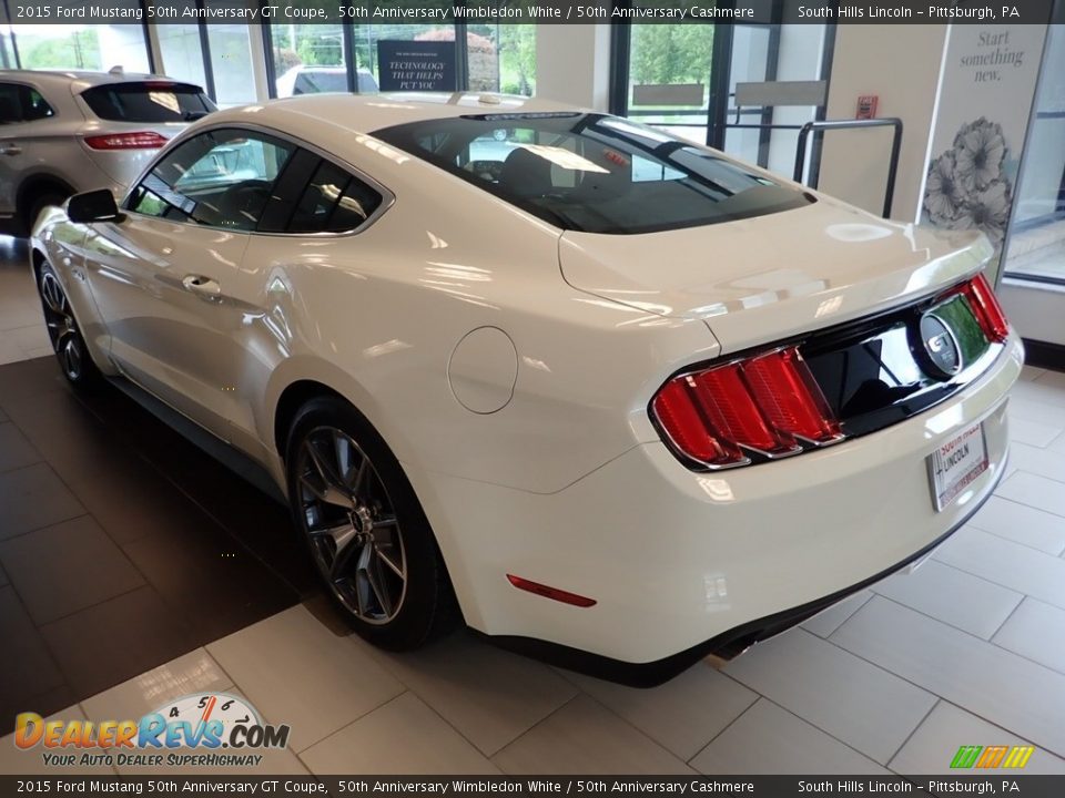 2015 Ford Mustang 50th Anniversary GT Coupe 50th Anniversary Wimbledon White / 50th Anniversary Cashmere Photo #2