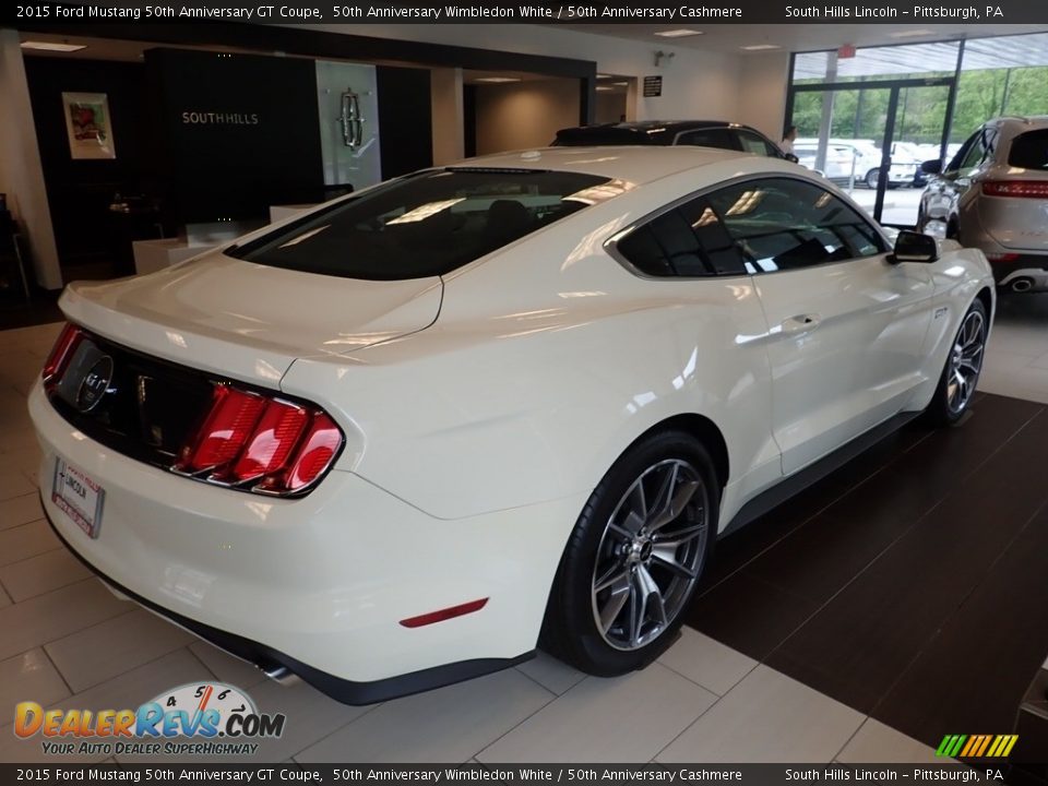 2015 Ford Mustang 50th Anniversary GT Coupe 50th Anniversary Wimbledon White / 50th Anniversary Cashmere Photo #4