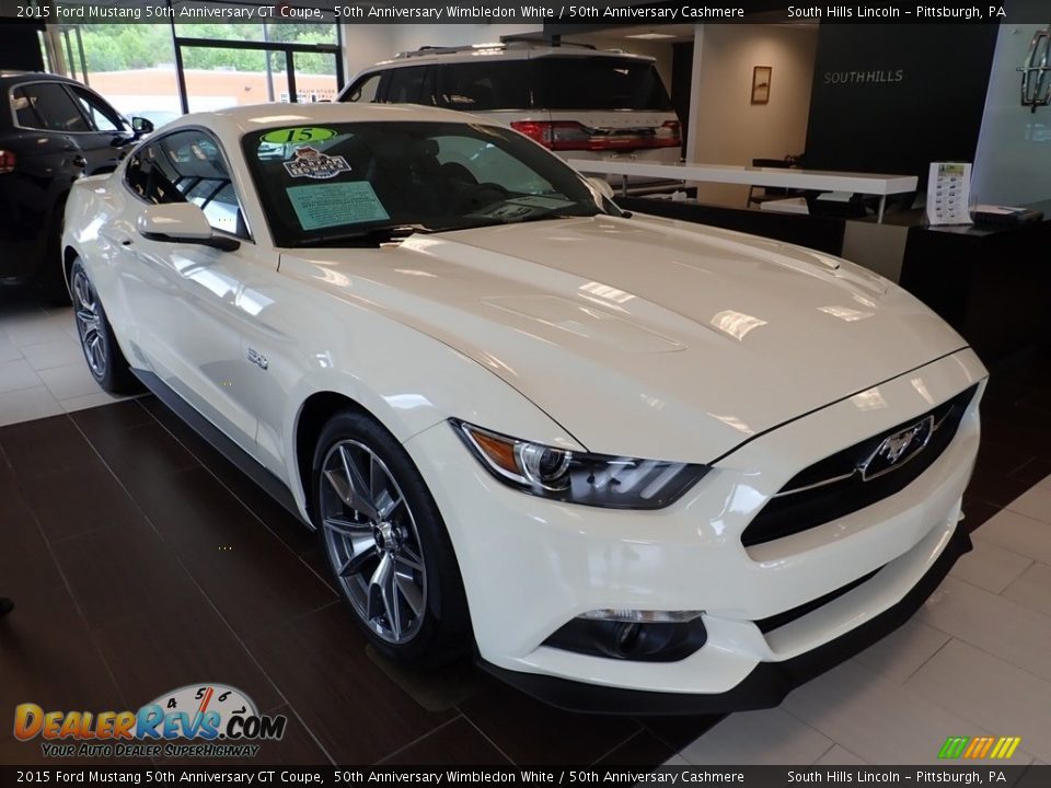 2015 Ford Mustang 50th Anniversary GT Coupe 50th Anniversary Wimbledon White / 50th Anniversary Cashmere Photo #5