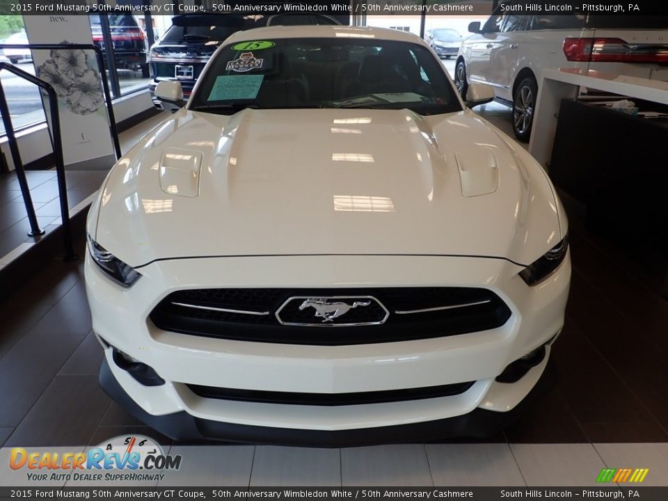2015 Ford Mustang 50th Anniversary GT Coupe 50th Anniversary Wimbledon White / 50th Anniversary Cashmere Photo #6