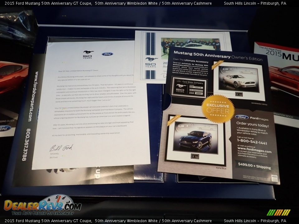 2015 Ford Mustang 50th Anniversary GT Coupe 50th Anniversary Wimbledon White / 50th Anniversary Cashmere Photo #29