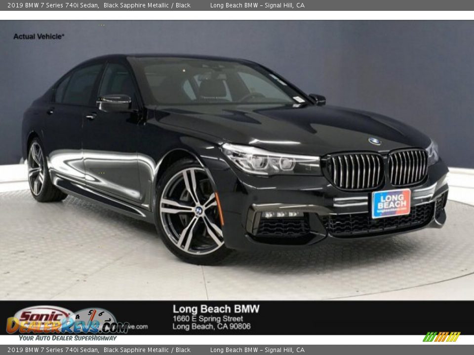 2019 BMW 7 Series 740i Sedan Black Sapphire Metallic / Black Photo #1