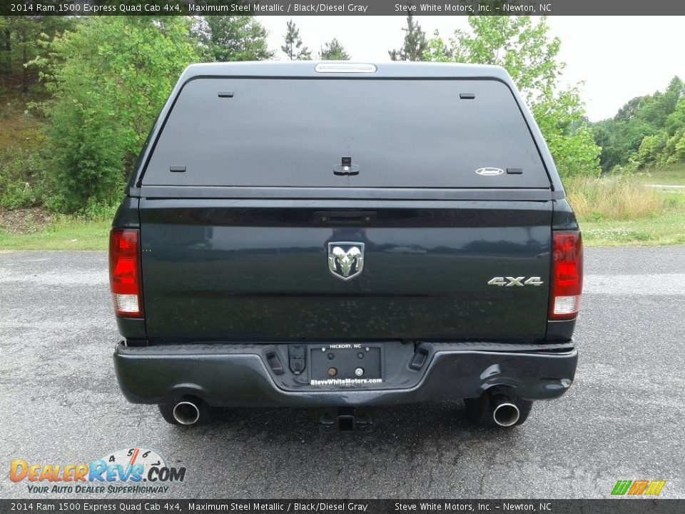 2014 Ram 1500 Express Quad Cab 4x4 Maximum Steel Metallic / Black/Diesel Gray Photo #7