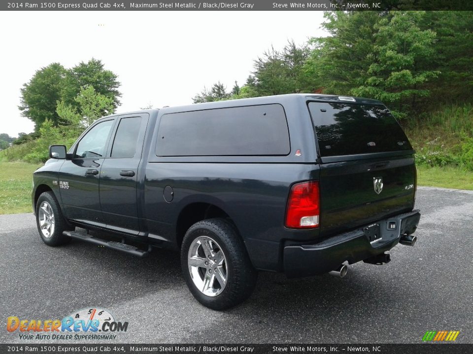 2014 Ram 1500 Express Quad Cab 4x4 Maximum Steel Metallic / Black/Diesel Gray Photo #8