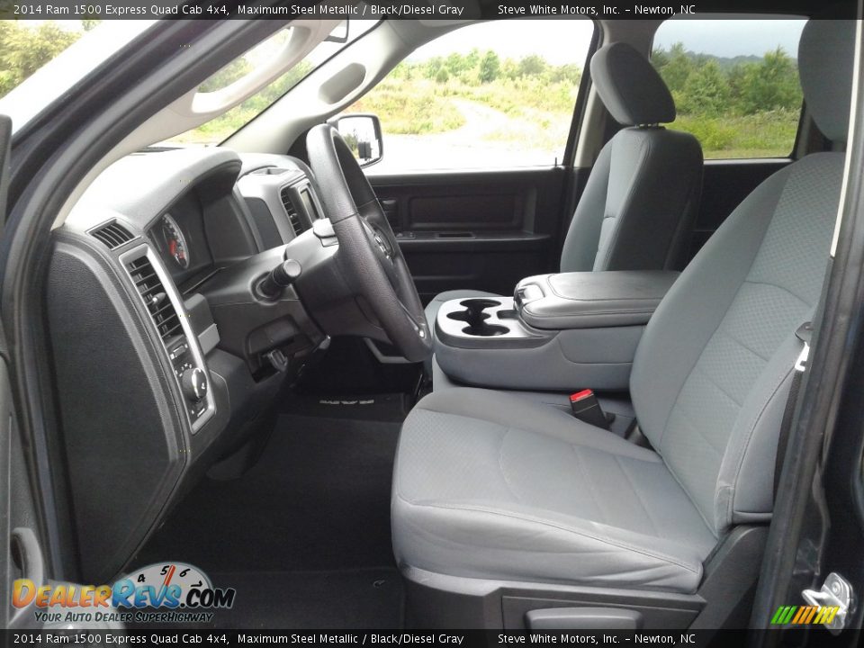 2014 Ram 1500 Express Quad Cab 4x4 Maximum Steel Metallic / Black/Diesel Gray Photo #12