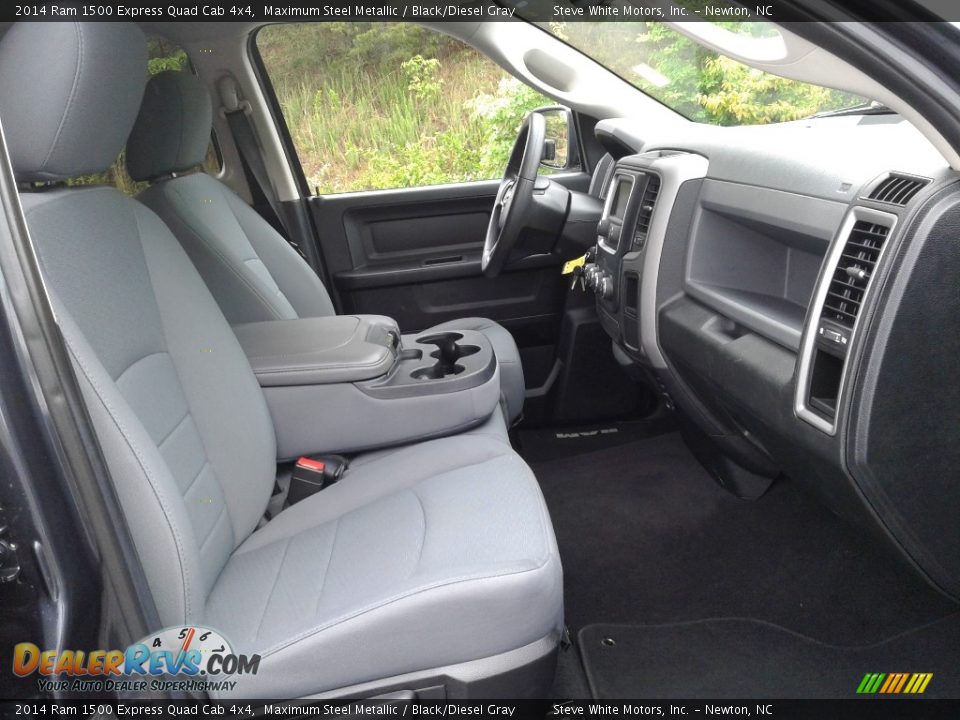 2014 Ram 1500 Express Quad Cab 4x4 Maximum Steel Metallic / Black/Diesel Gray Photo #17