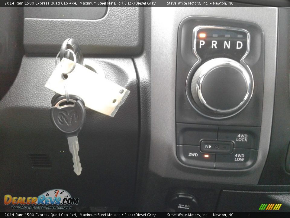 2014 Ram 1500 Express Quad Cab 4x4 Maximum Steel Metallic / Black/Diesel Gray Photo #24
