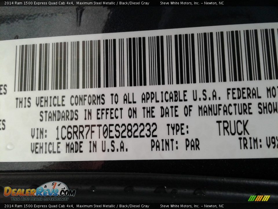 2014 Ram 1500 Express Quad Cab 4x4 Maximum Steel Metallic / Black/Diesel Gray Photo #31