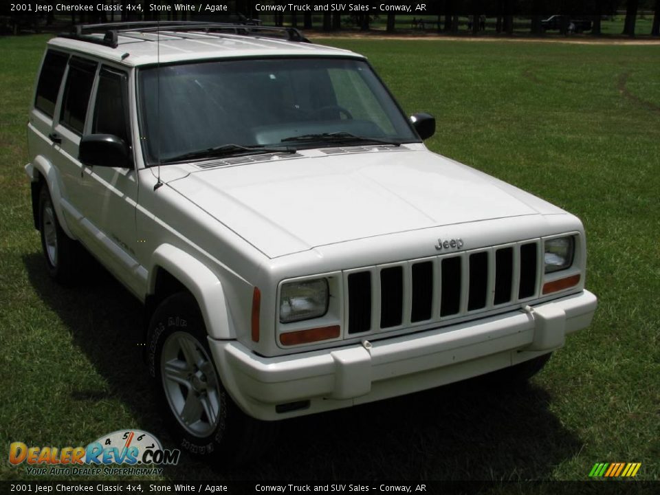 2001 Jeep Cherokee Classic 4x4 Stone White / Agate Photo #3