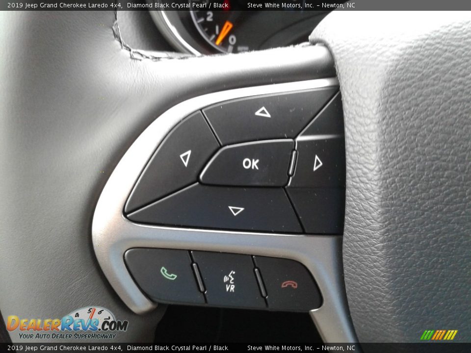 2019 Jeep Grand Cherokee Laredo 4x4 Diamond Black Crystal Pearl / Black Photo #19