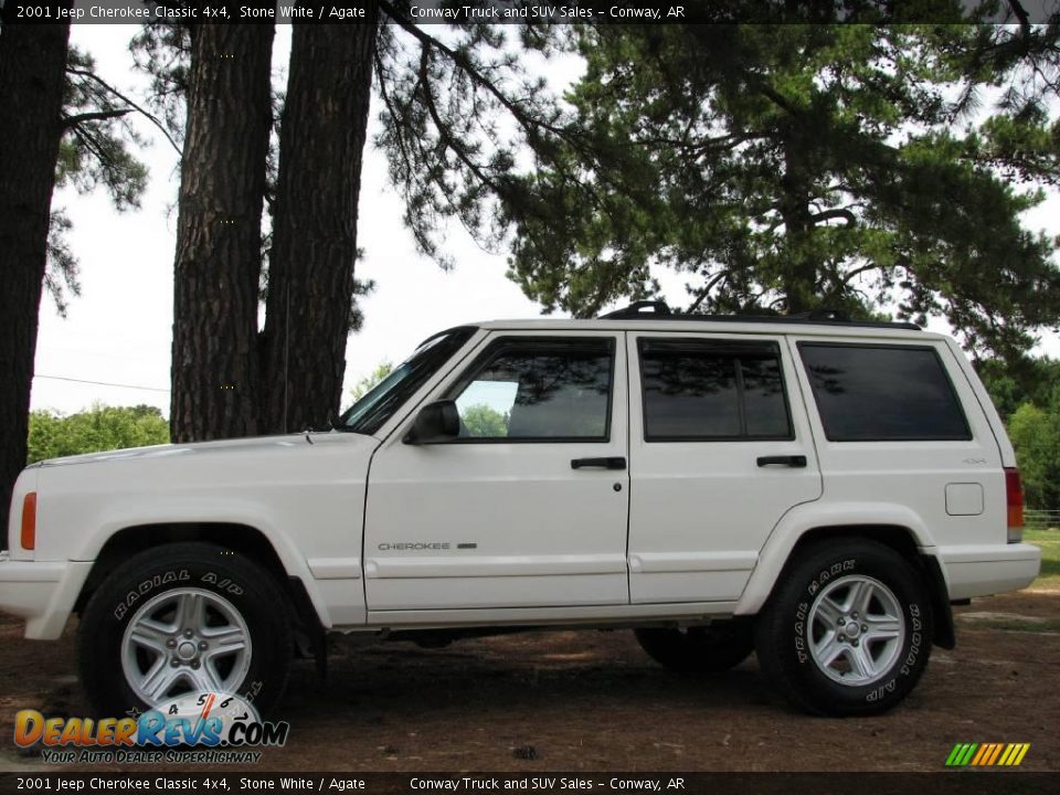2001 Jeep Cherokee Classic 4x4 Stone White / Agate Photo 12