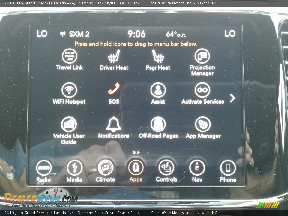 2019 Jeep Grand Cherokee Laredo 4x4 Diamond Black Crystal Pearl / Black Photo #28
