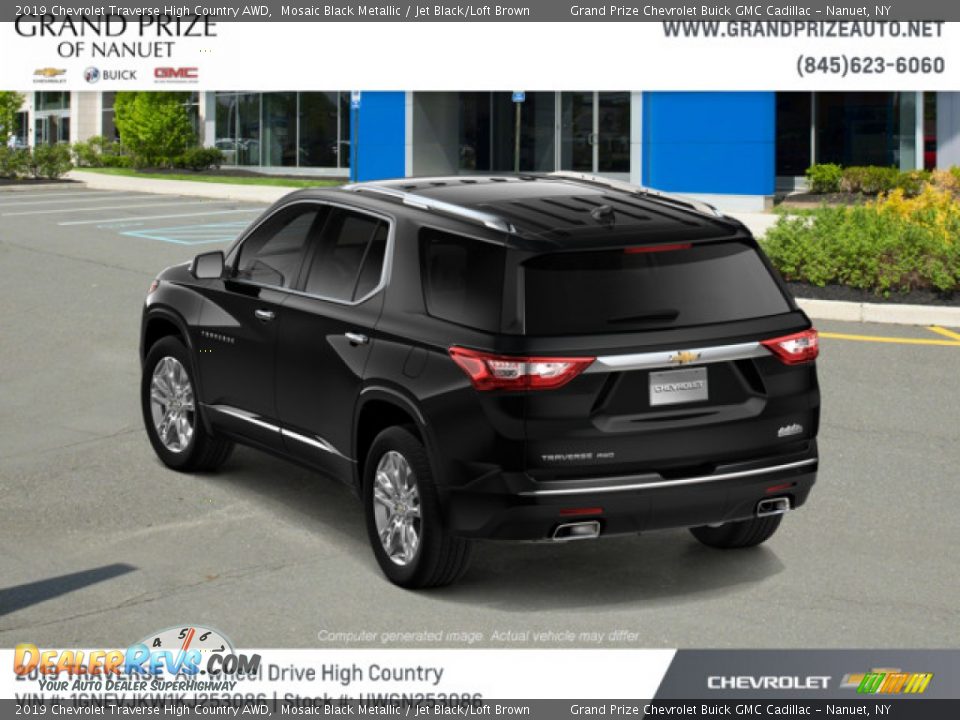 2019 Chevrolet Traverse High Country AWD Mosaic Black Metallic / Jet Black/Loft Brown Photo #3