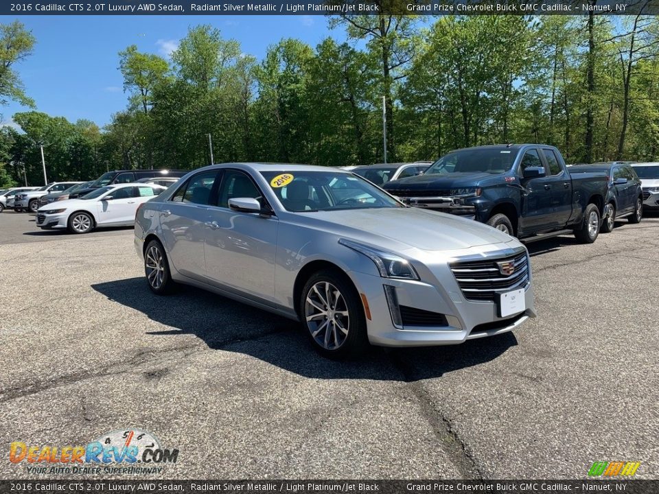 2016 Cadillac CTS 2.0T Luxury AWD Sedan Radiant Silver Metallic / Light Platinum/Jet Black Photo #1