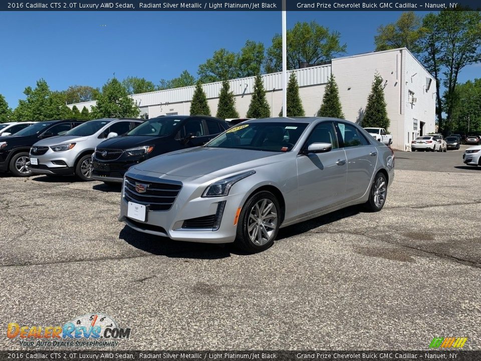 2016 Cadillac CTS 2.0T Luxury AWD Sedan Radiant Silver Metallic / Light Platinum/Jet Black Photo #2