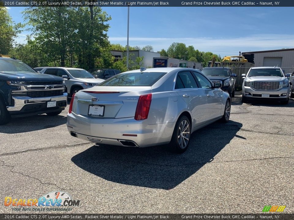 2016 Cadillac CTS 2.0T Luxury AWD Sedan Radiant Silver Metallic / Light Platinum/Jet Black Photo #4