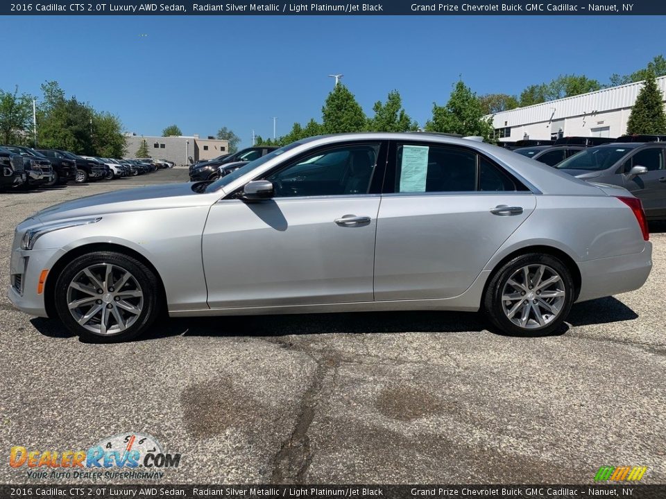 2016 Cadillac CTS 2.0T Luxury AWD Sedan Radiant Silver Metallic / Light Platinum/Jet Black Photo #6